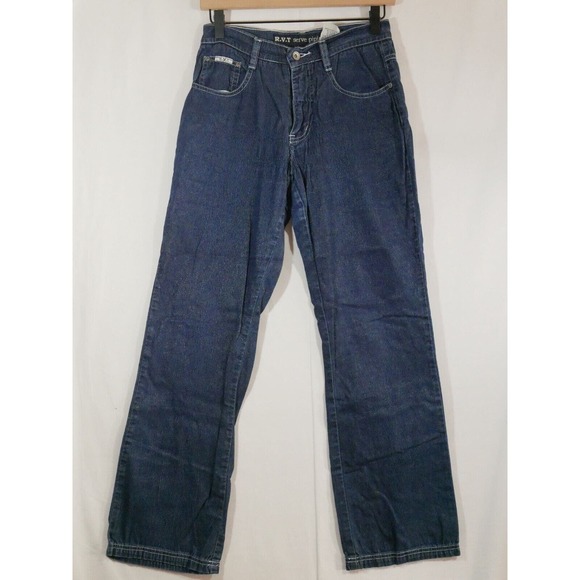 RVT Jeans Womens Size 9/10 Y2K VTG Straight Leg Metallic Glitter Hong Kong - Picture 2 of 14